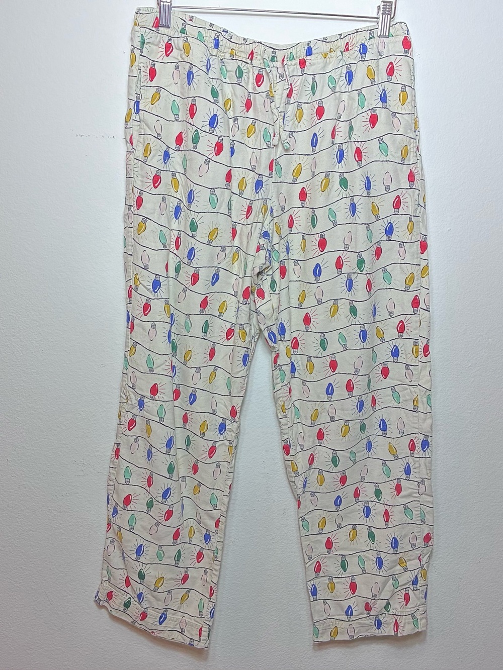 Hanna Andersson Men’s Medium Christmas Lights Cotton Pajama Lounge Pants